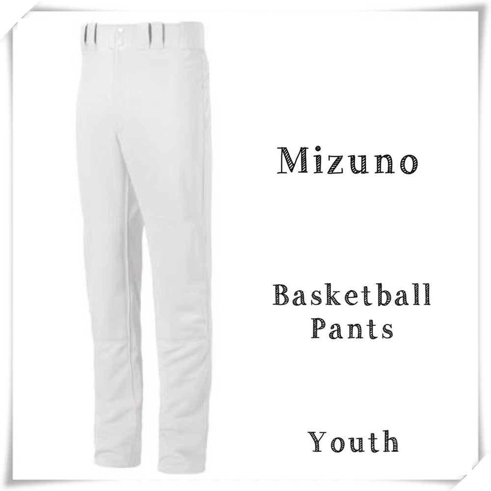 Mizuno Youth Premier Pro Basketball Pants G2 in White New with Tags Style 350389